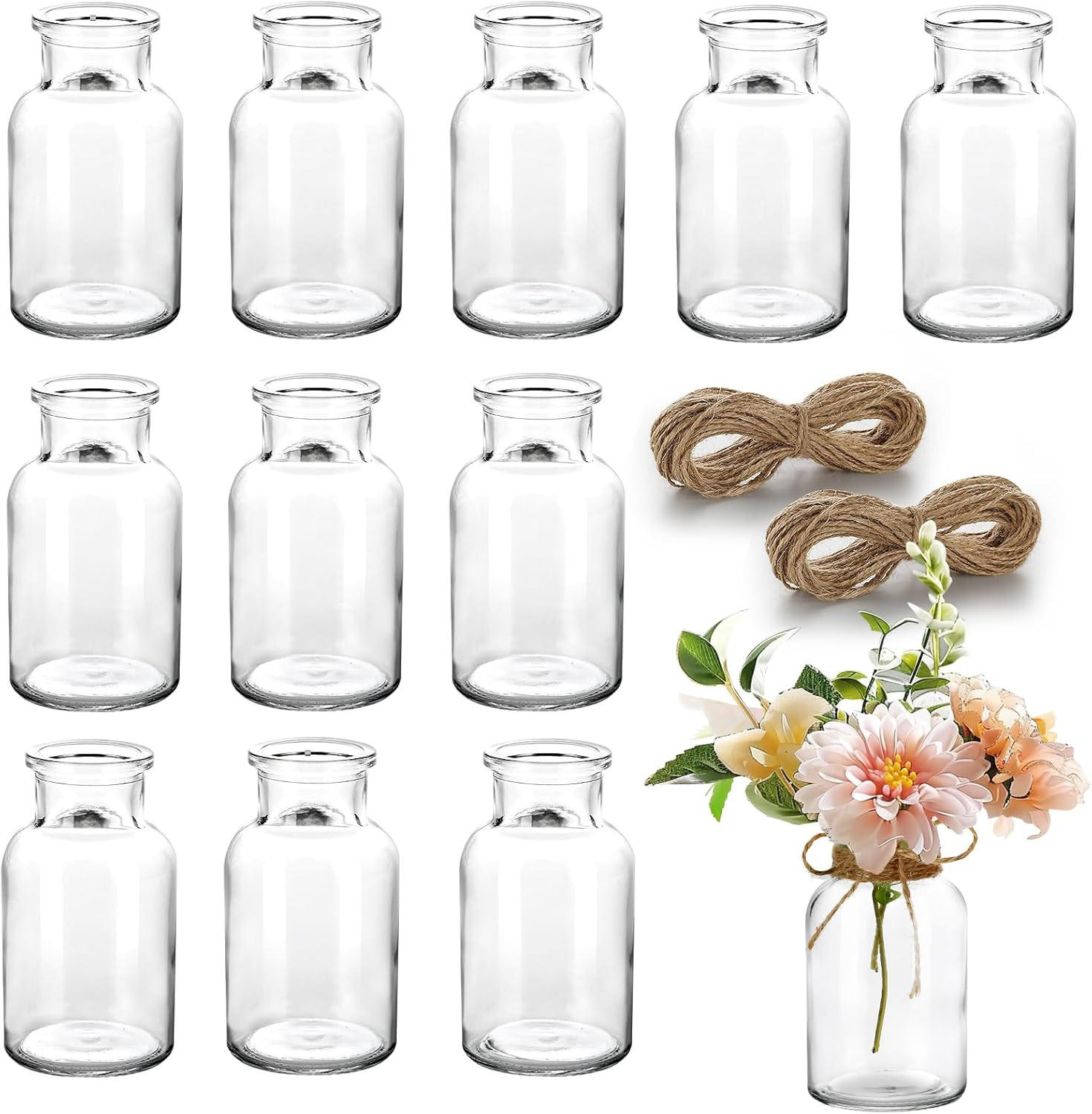 VASE Transparentes Glas - Transparent, Glas (10cm) - LIBRATON
