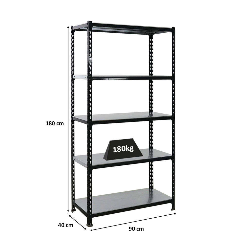 SCHWERLASTREGAL Metal Shark HxBxT 180 x 90 x 40 cm Fachlast 180 kg Anthrazit-Verzinkt - Anthrazit, Metall (90/180/40cm) - PROREGAL