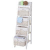 LEITERREGAL FRANCA SHABBY-LOOK 4 KÖRBE Reinweiß - Weiß, Holz (30/101/35cm) - MCW