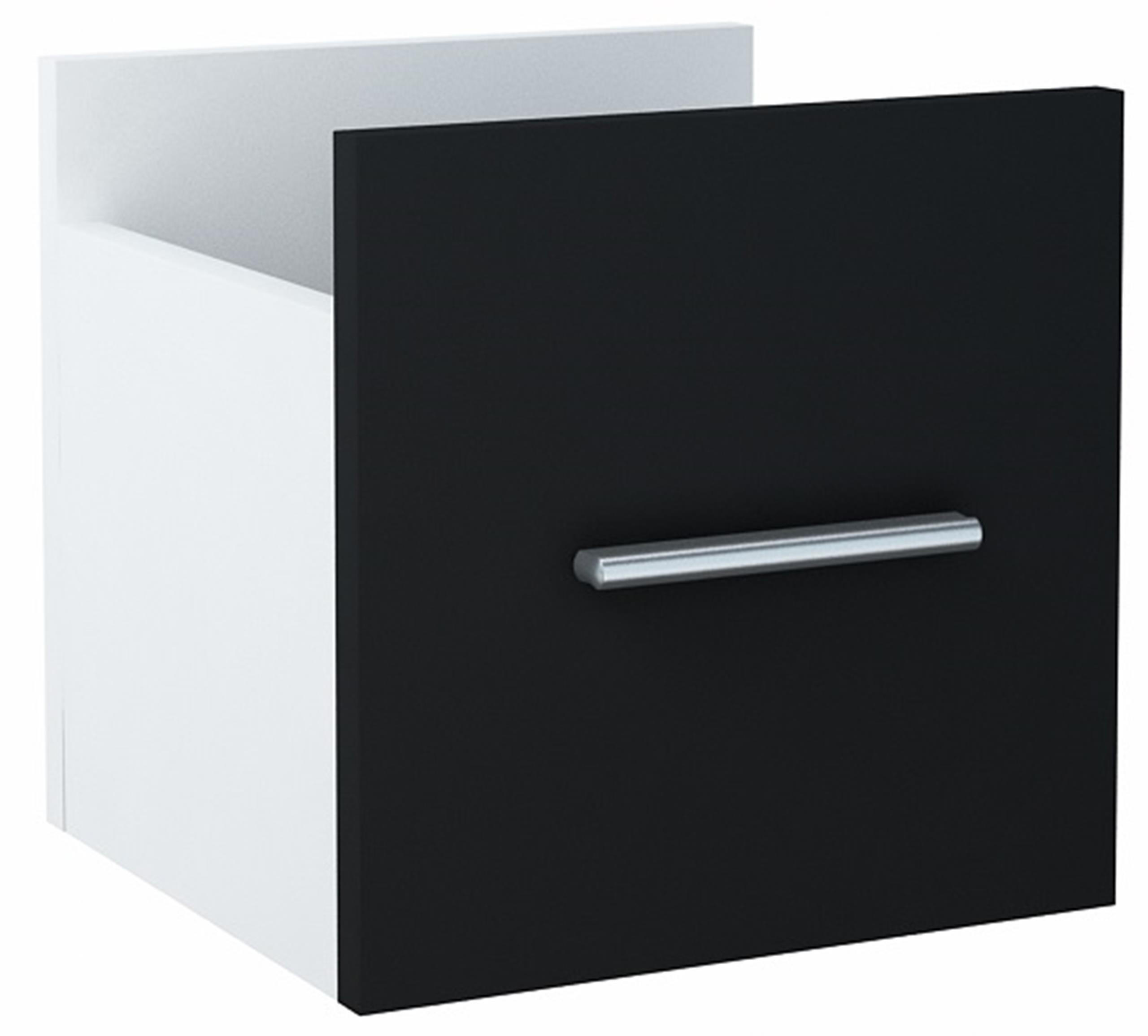 SCHUBLADE MODUS Schwarz 34,6/27,5/34,6 cm - Schwarz, Holzwerkstoff (34.6/34.6/27.5cm) - Matkam Möbel