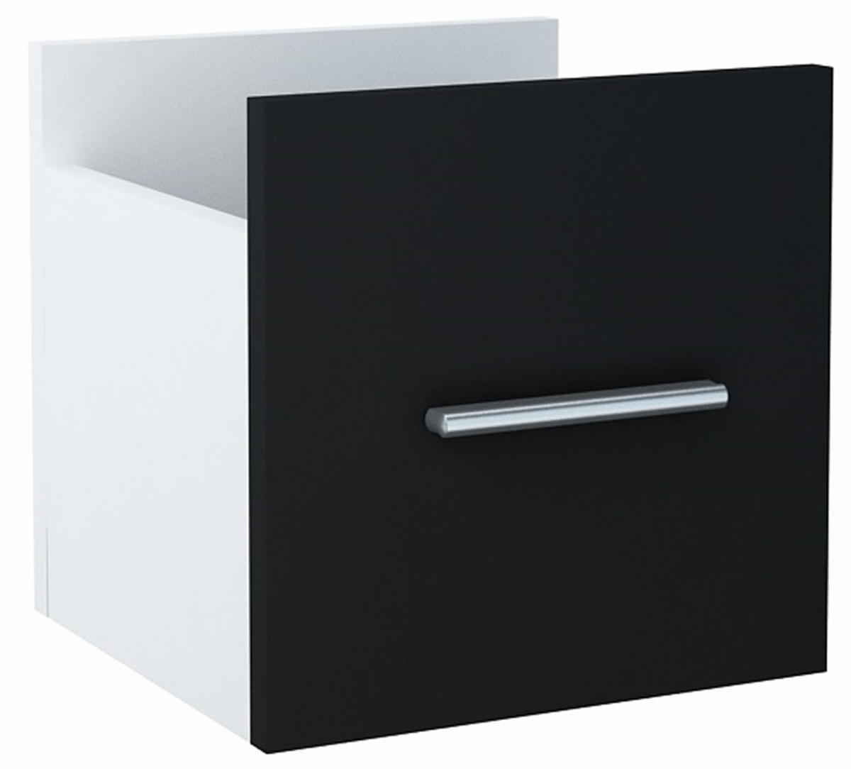 SCHUBLADE MODUS Schwarz 34,6/27,5/34,6 cm - Schwarz, Holzwerkstoff (34.6/34.6/27.5cm) - Matkam Möbel