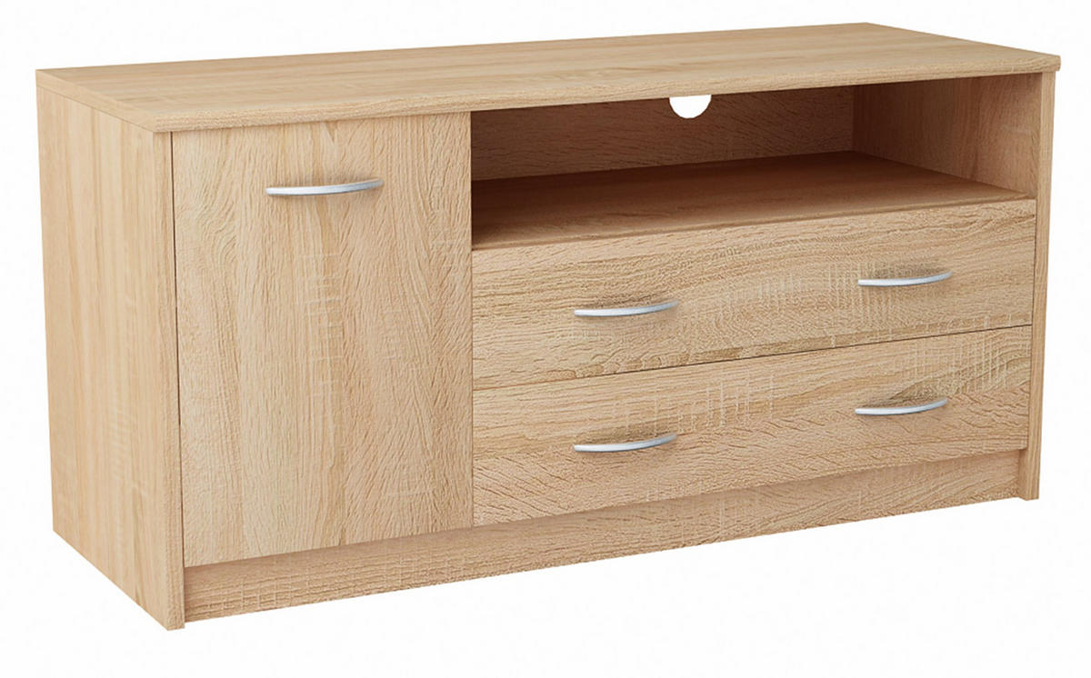 FERNSEHKOMMODE 1D2S Sonoma Eiche 110/41/55 cm - Sonoma Eiche, Holzwerkstoff (110/55/41cm) - Matkam Möbel