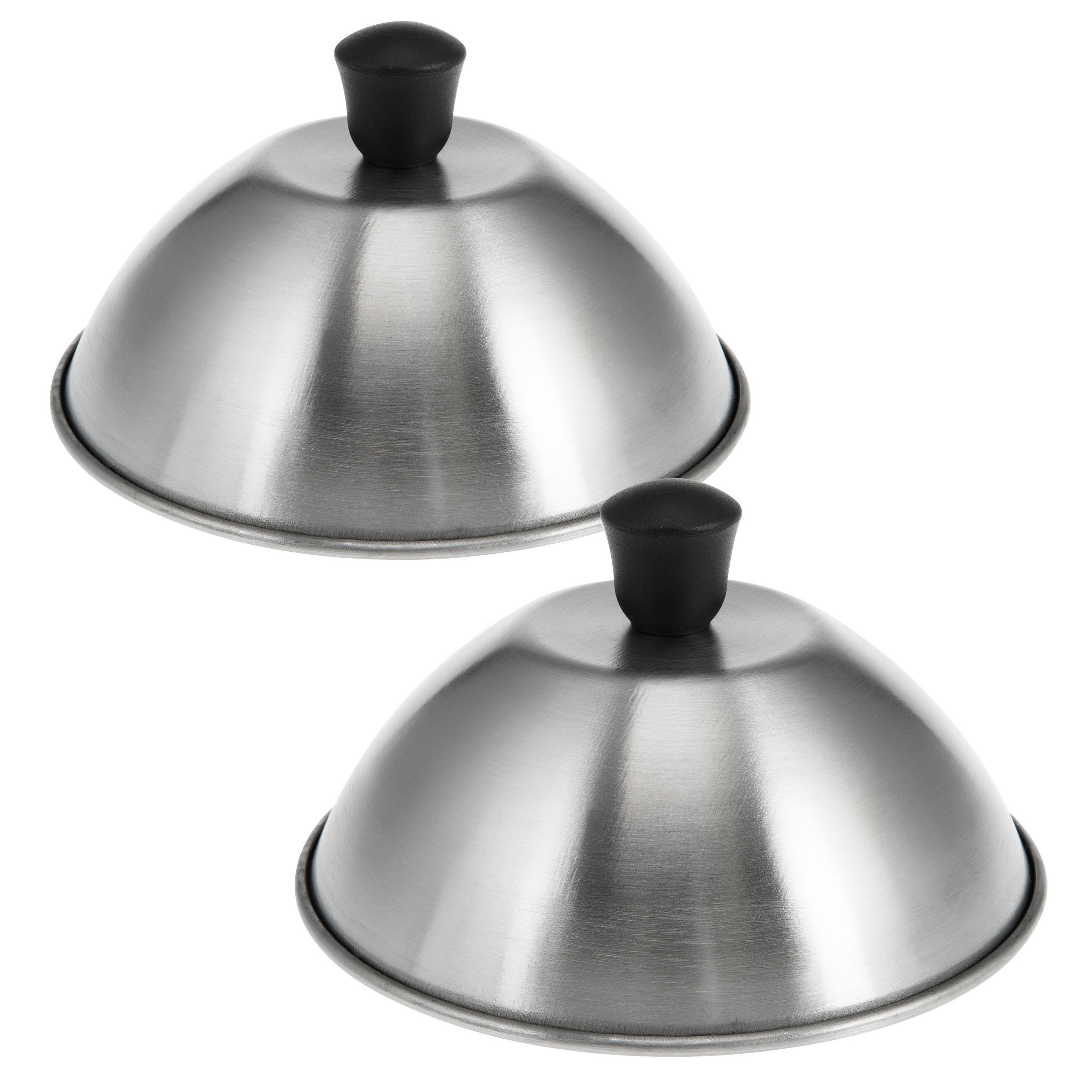 BURGERHAUBEN 2er-Set, silber, Edelstahl - Edelstahlfarben, Metall (16/9/16cm) - bremermann