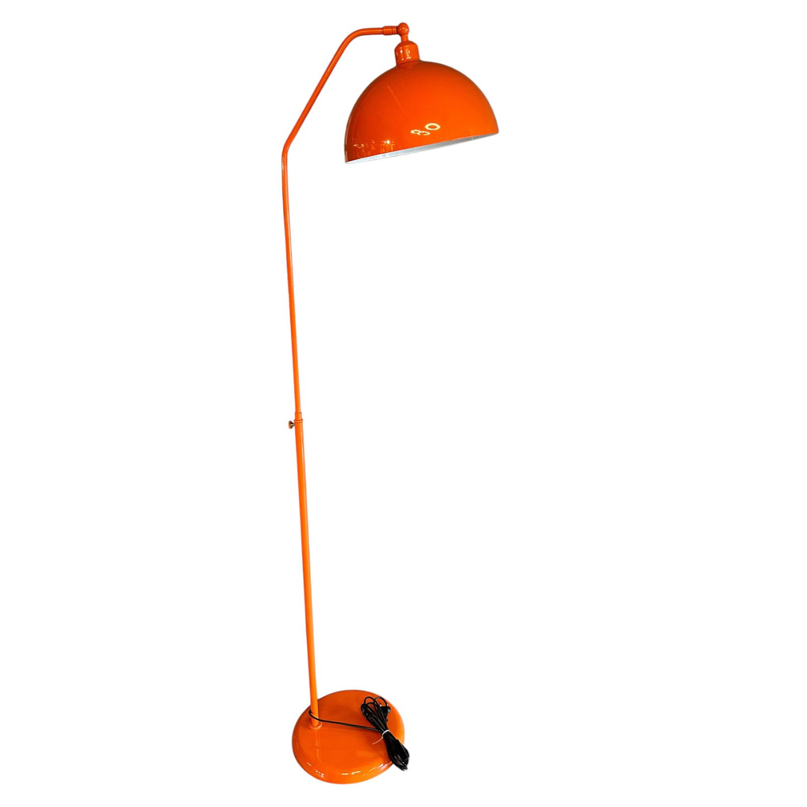 STEHLAMPE Helvik aus Metall mit E27, verstellbarer Lampenschirm - Orange, Metall (37/37/170cm) - Bamyum