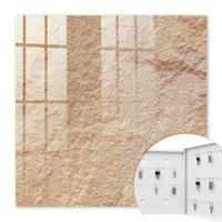 SCHLÜSSELBOX Weiß 30x30 cm – Türöffnung nach rechts - Sandmuster - Beige, Metall (30/30/5cm) - TULUP