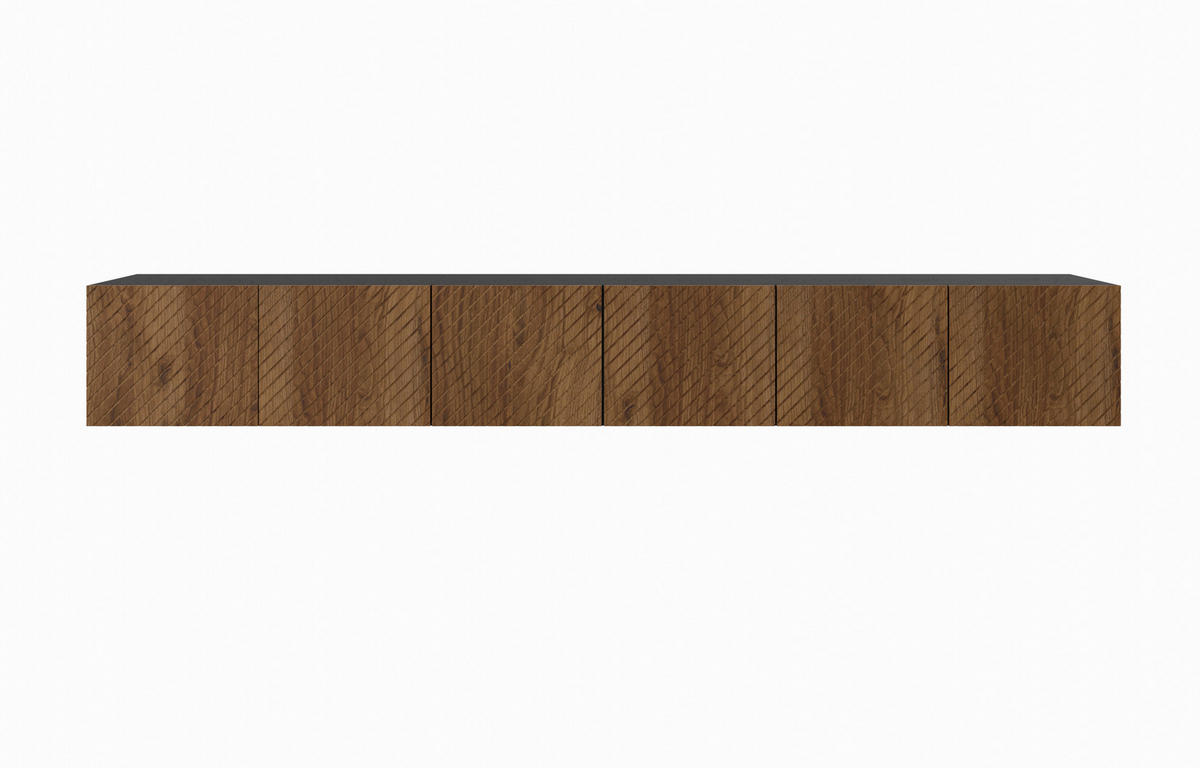 TV-SCHRANK KLER - Wildeiche/Schwarz, Holzwerkstoff (300/41/40cm) - Meblini