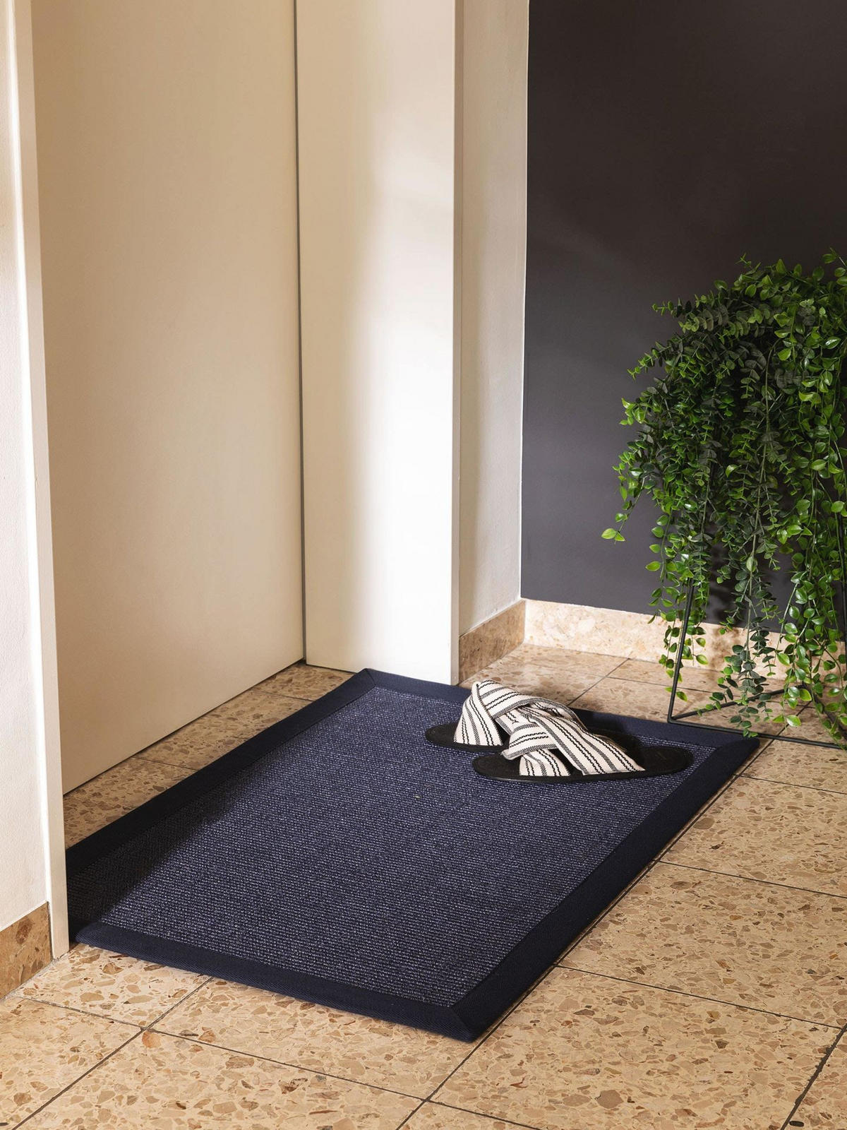 FUSSMATTE Sana Blau 40x60 cm - Blau, Naturmaterialen/Kunststoff (40/1cm) - KUNSTLOFT