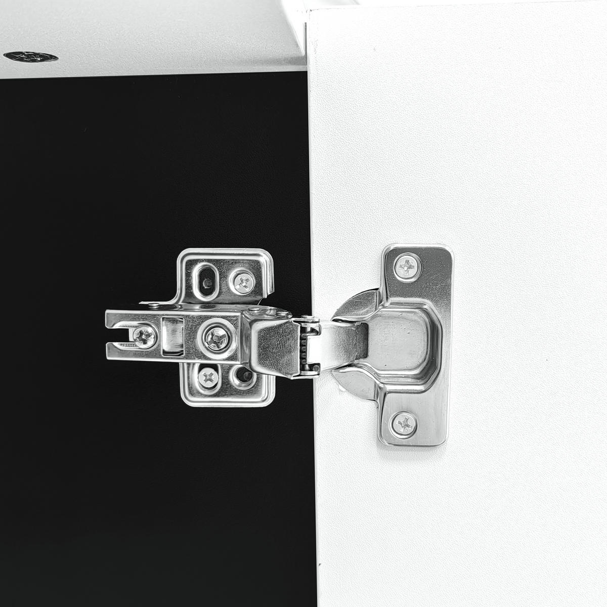 SIDEBOARD Hochglanz Weiß 2 Türen 4 Schubladen Modern - Weiß, Holzwerkstoff (40/80.5/150cm) - FLIEKS