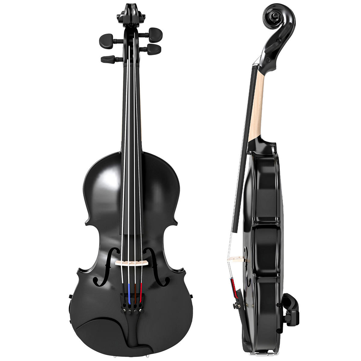 VIOLINE DE-18668 4/4 Komplettset für Anfänger Schwarz - Schwarz, Holzwerkstoff (21/7/60cm) - ComfortXL