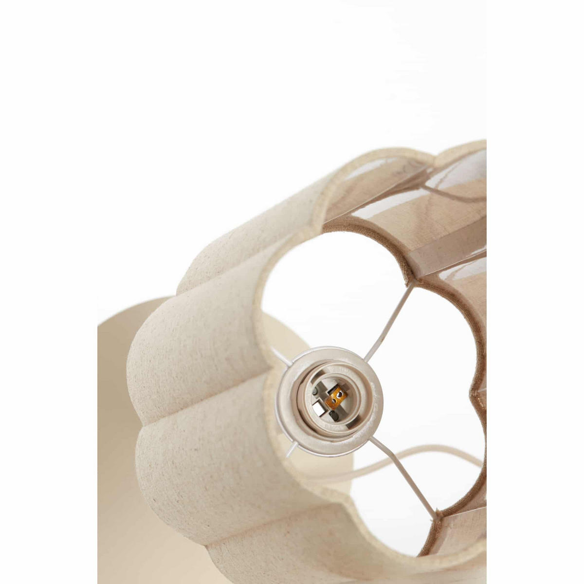 TISCHLEUCHTE FRINGE Natürlich 20/20/70 cm - Hellbraun, Metall (20/20/70cm) - Walldoctor