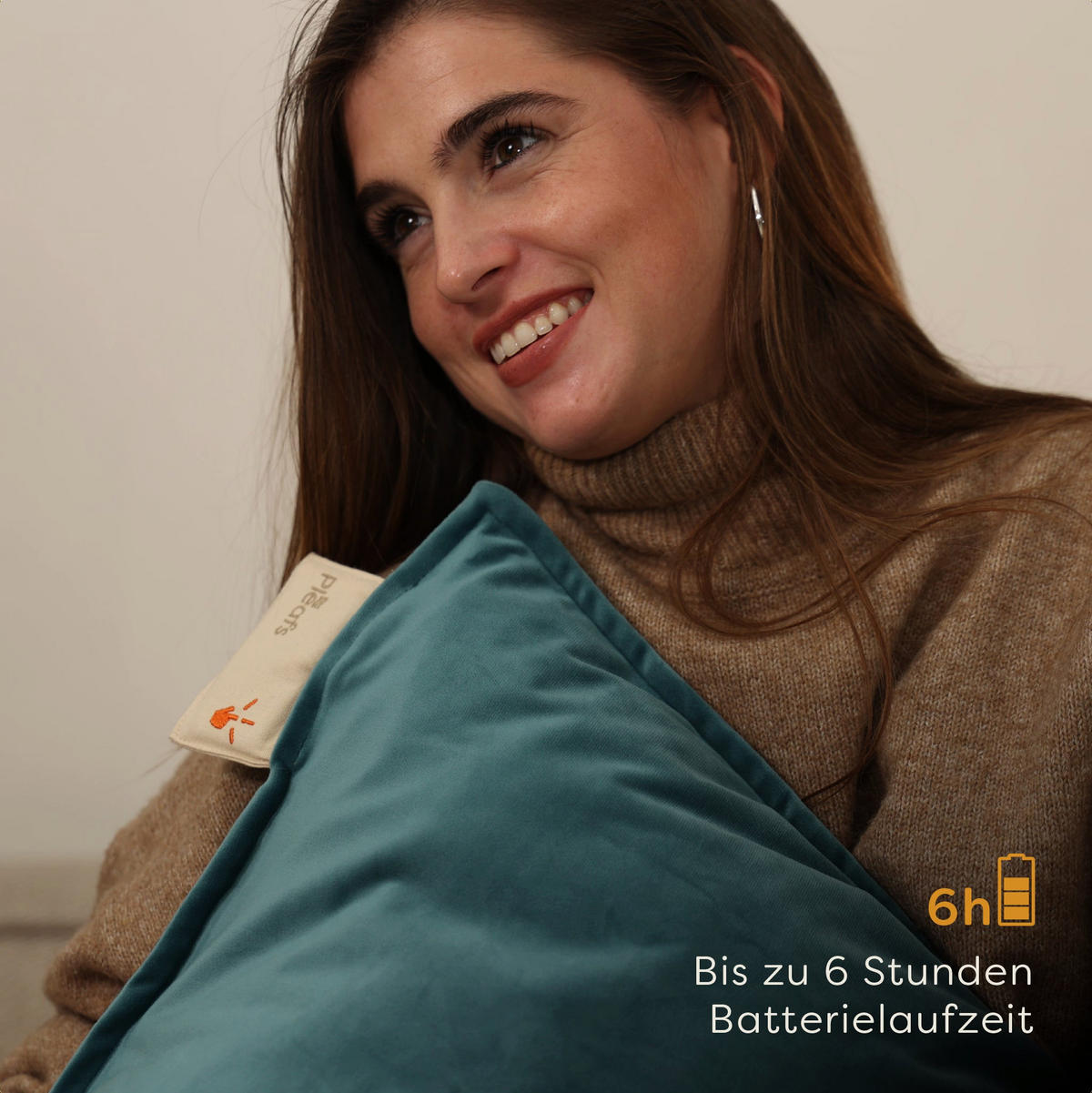 HEIZKISSEN Plush 45x60cm Wedgewood - Hellblau, Textil (45/60cm) - Pleafs