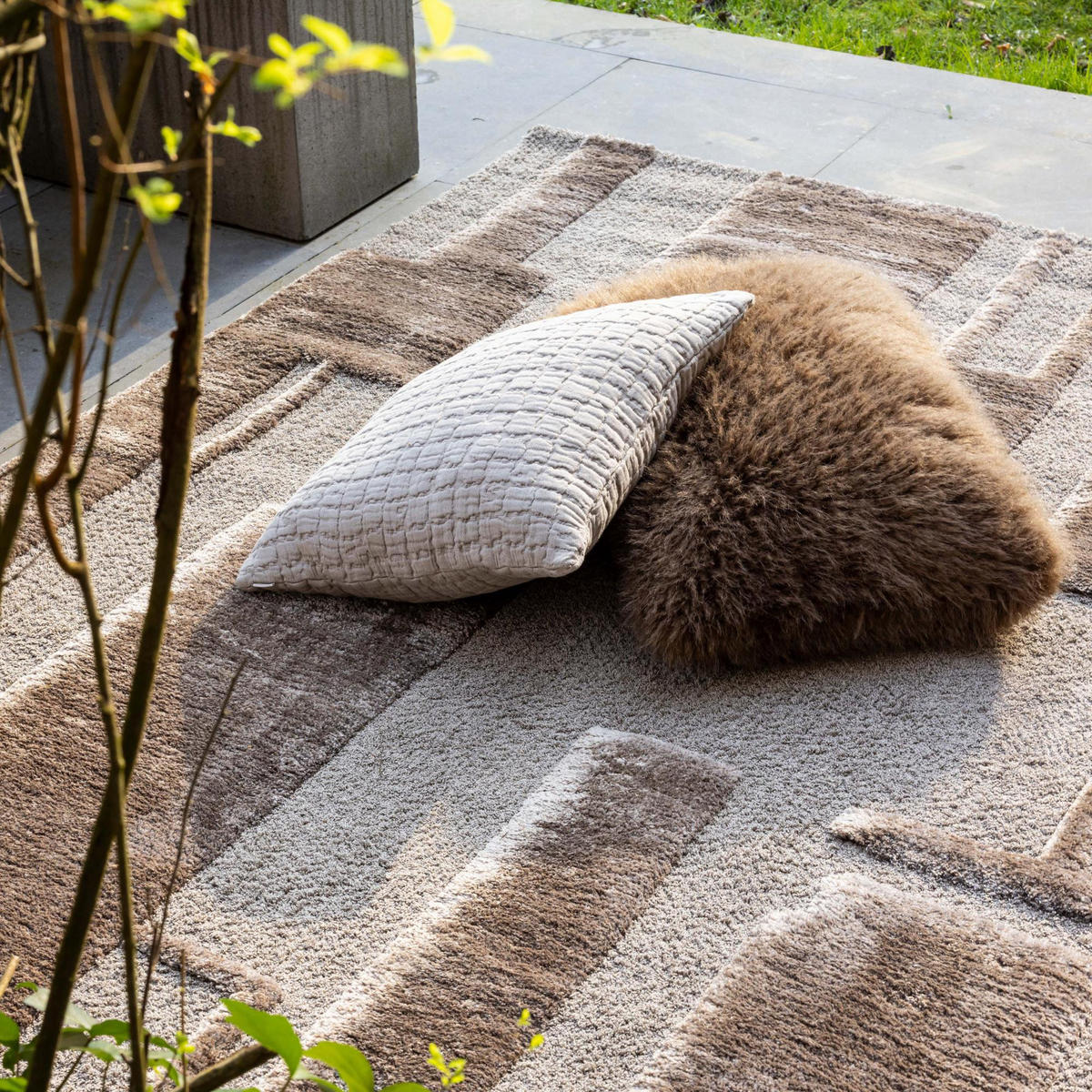 KISSEN Swami muskatnuss 45 x 45 cm - Braun, Textil (45/45cm) - Vivaraise