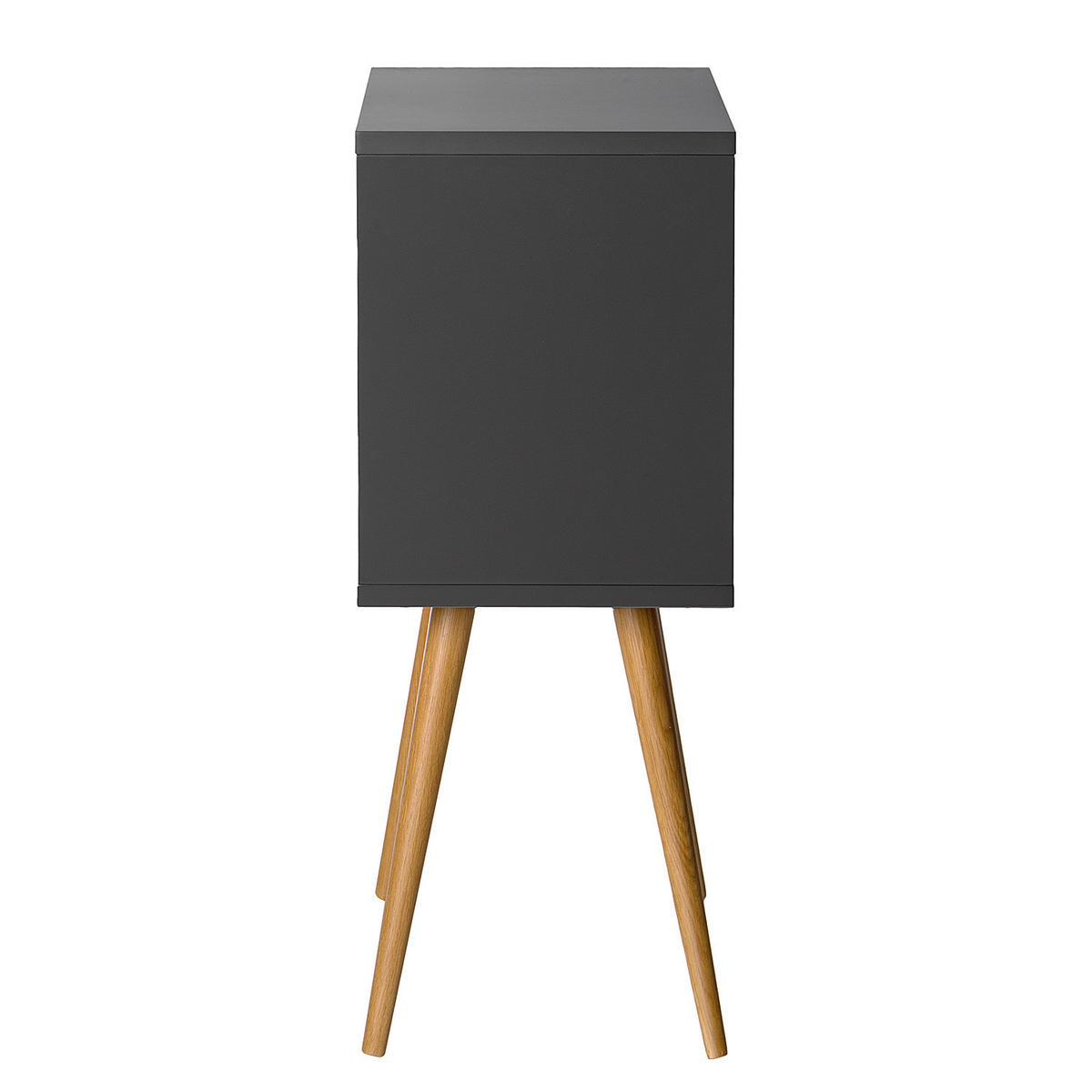 BEISTELLTISCH - MDF / Massivholz - Eichefarben/Grau, Holz/Holzwerkstoff (30/45/75cm) - home24