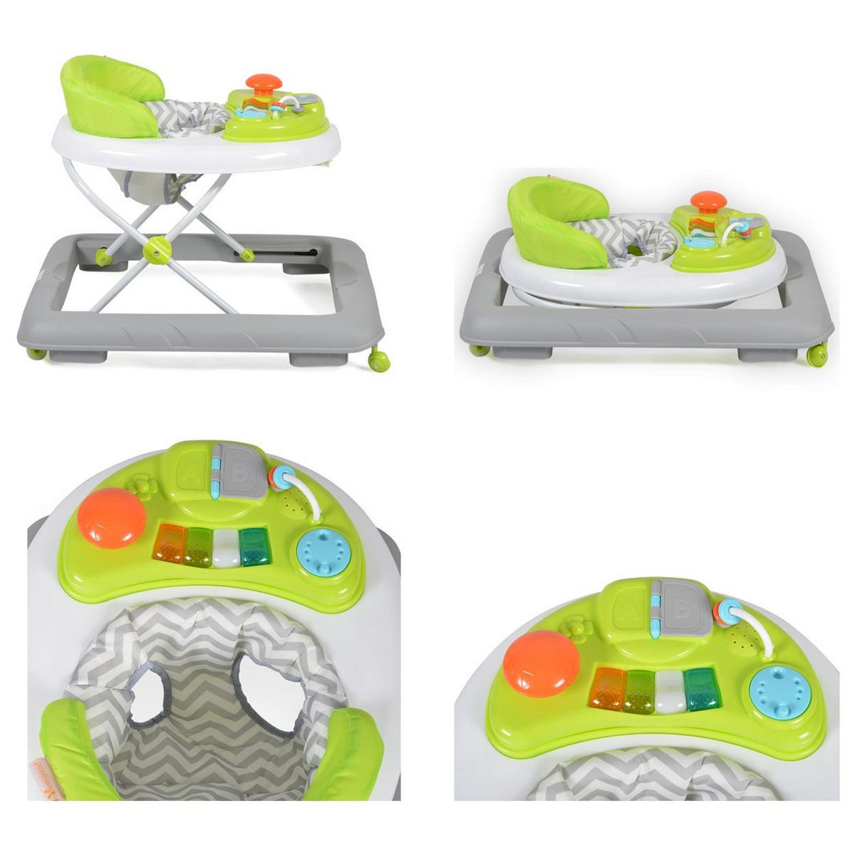 LAUFHILFE Cody grün höhenverstellbar Musikfunktion Spielcenter Stopper - Limette, Kunststoff (57/50/68cm) - Cangaroo