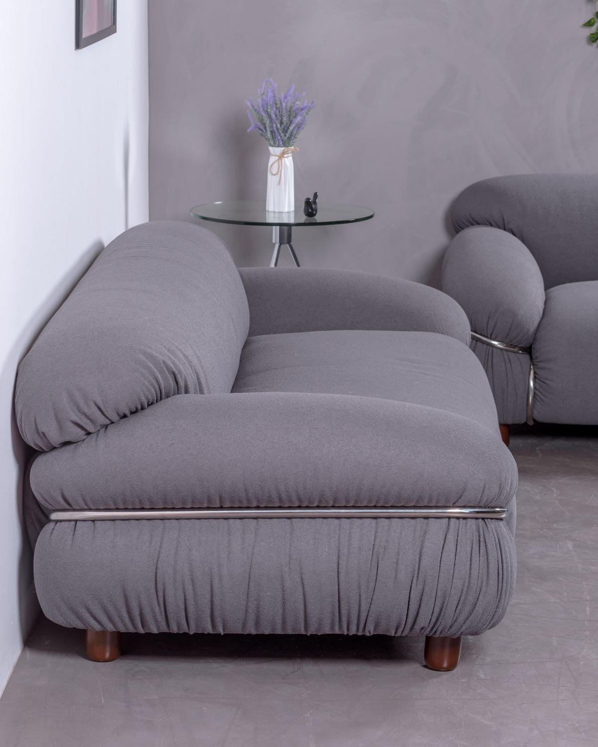 ZWEISITZER-SOFA GEPOLSTERT Textil Grau - Grau, Textil (178/63/96cm) - Nest Dream