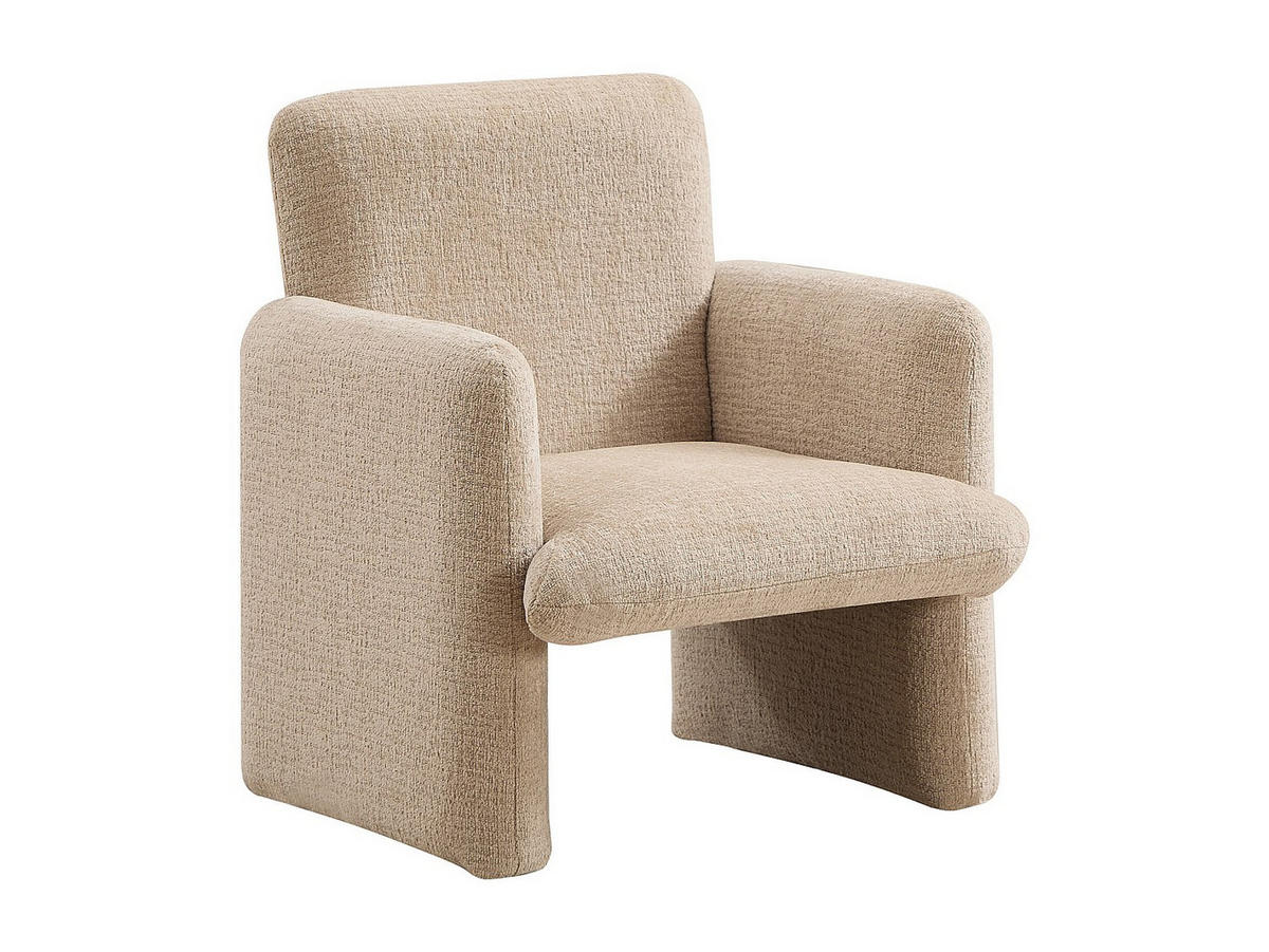 SESSEL mit gerader Rückenlehne - 1 Person - Stoff - Taupe, Beige - - Taupe/Beige, Textil (53/61.5/52.5cm) - Vente-Unique