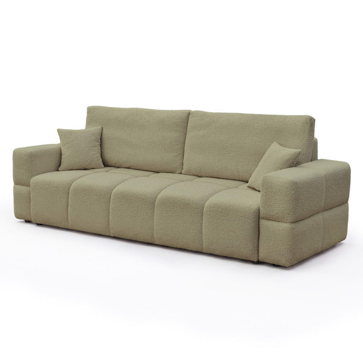 SCHLAFSOFA BUENO mit Bettkasten Grün - Grün, Holzwerkstoff/Kunststoff (245/85/93cm) - Idohome