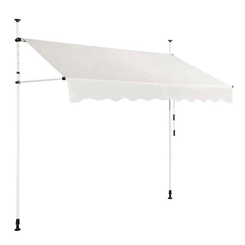 KLEMMMARKISE 200cm Beige - Beige, Metall (120/300/200cm) - COSTWAY