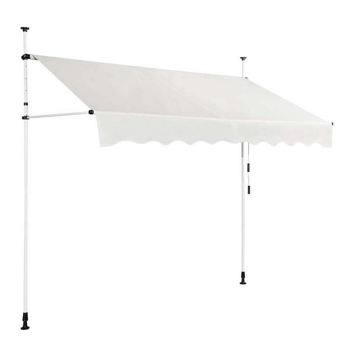 KLEMMMARKISE 200cm Beige - Beige, Metall (120/300/200cm) - COSTWAY
