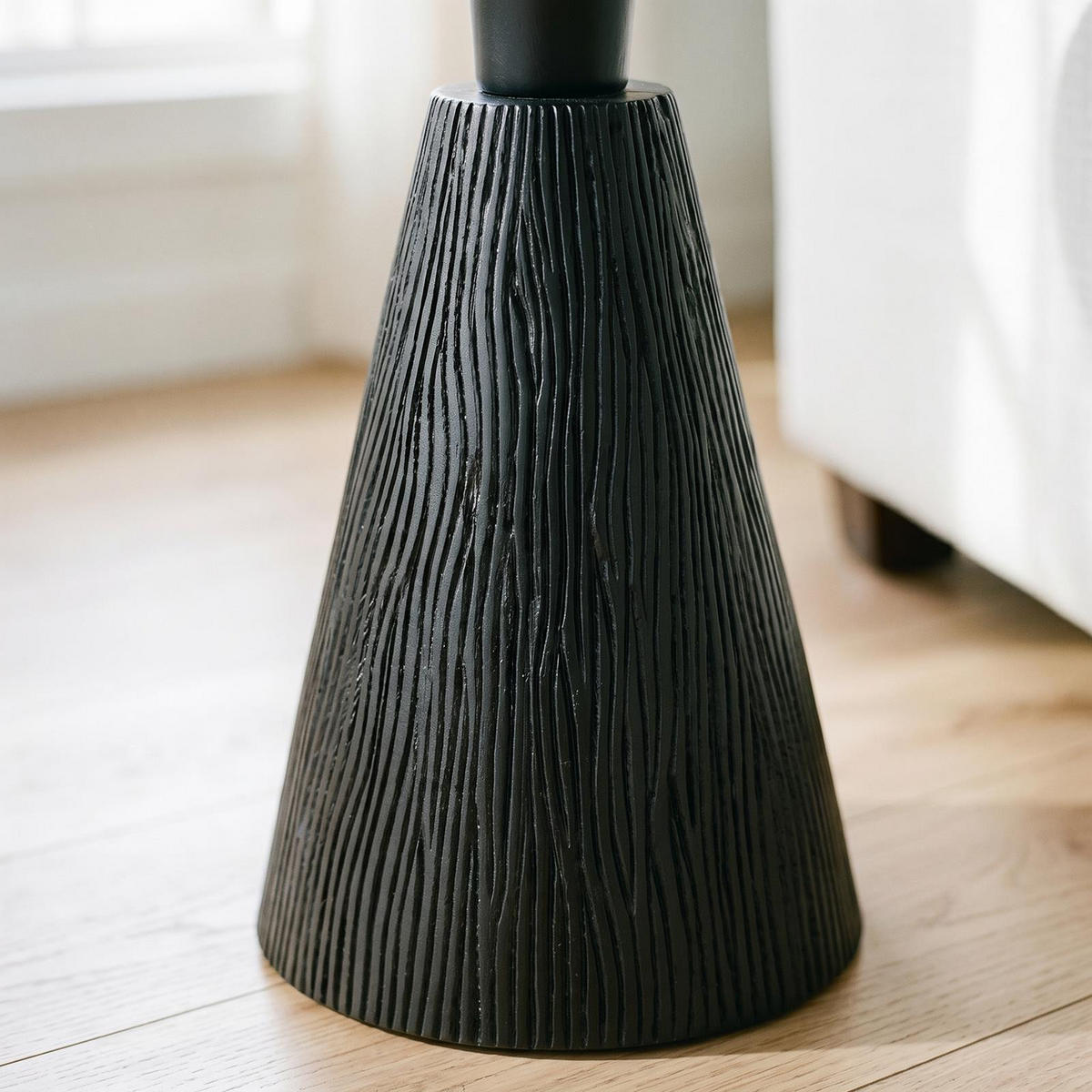 BEISTELLTISCH BHIMA schwarz - Schwarz, Holz (40/40/56cm) - IDIMEX
