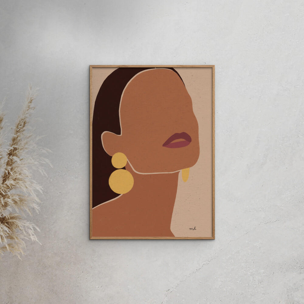 POSTER mit Rahmen Wild Apple - Summer Glow - Eichefarben/Braun, Holz/Papier (70/100cm) - Poster&Frame