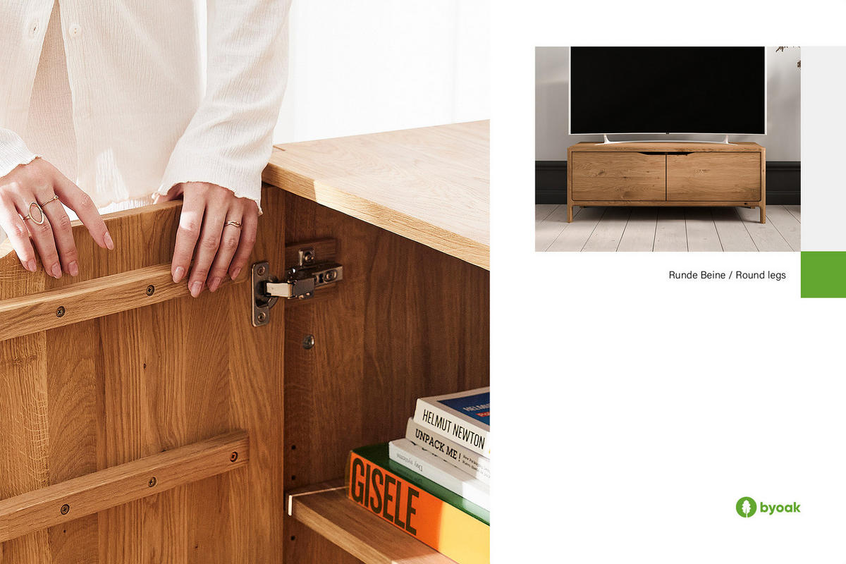 TV-SCHRANK PAUL Kernbuche - Kernbuche, Holz (111/48/50cm) - byoak