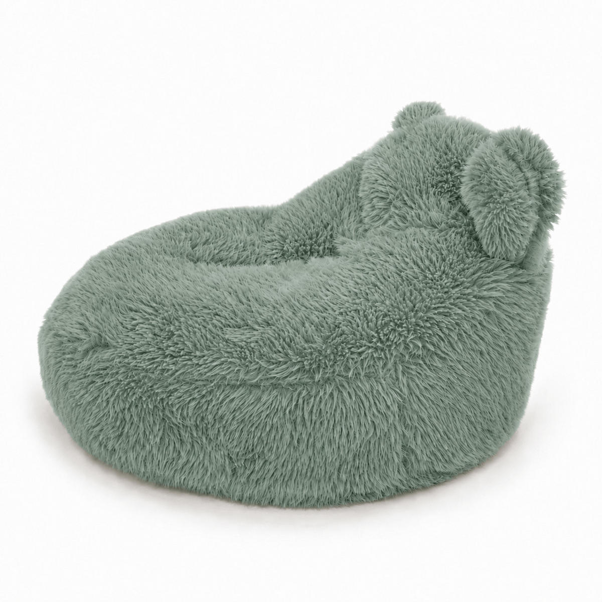 SITZSACK Teddy Mammoth flauschig - Salbeigrün, Textil (58/50/67cm) - MeowBaby