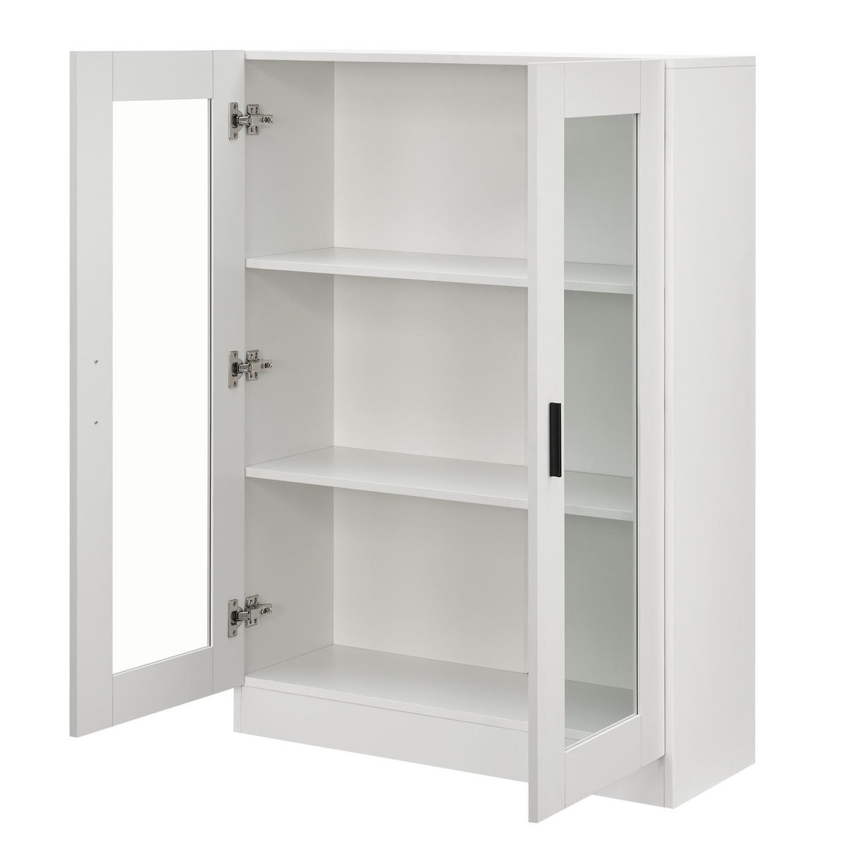 VITRINE Sorø - Weiß, Holzwerkstoff (80/115/31cm) - [en.casa]