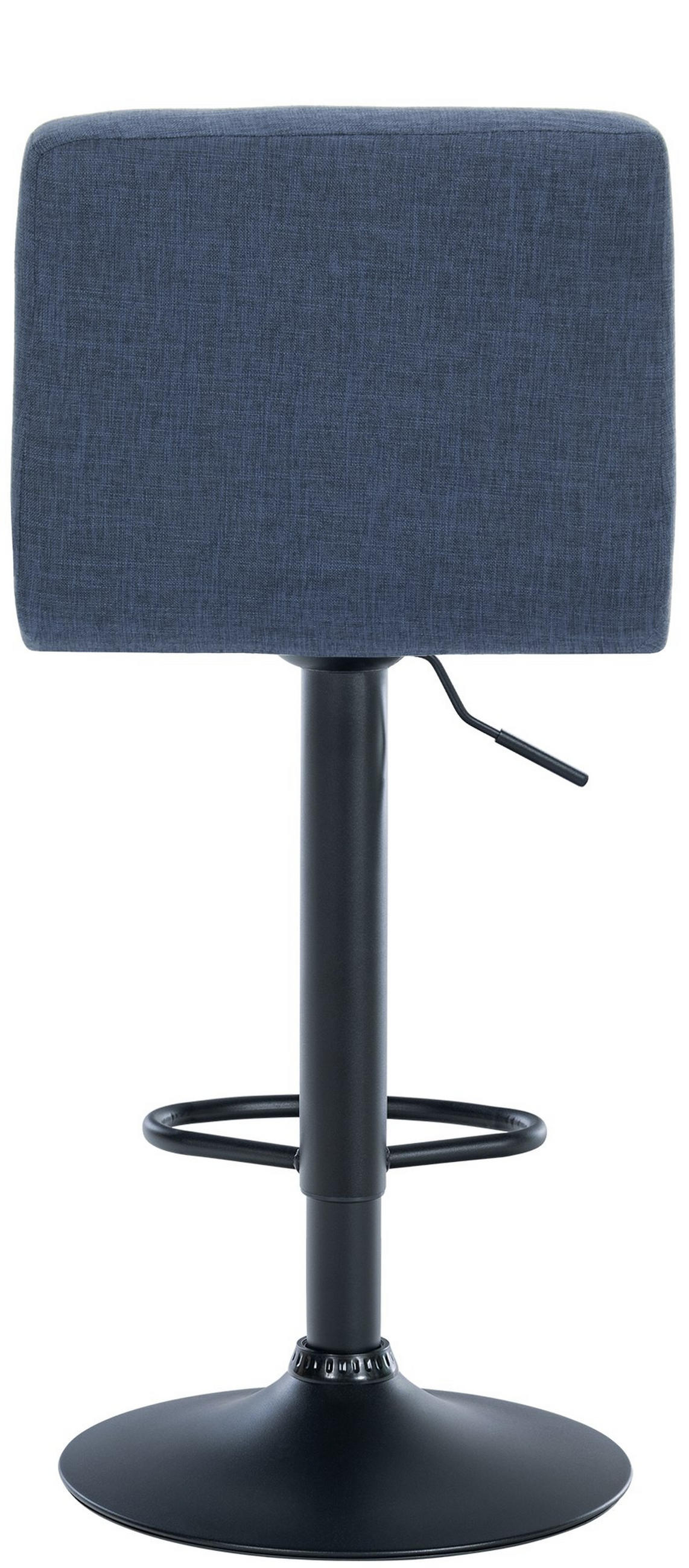 BARHOCKER MADRID Blau Stoff Schwarz - Blau, Textil/Metall (46/94/47cm) - DELUKE