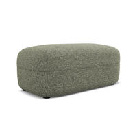 POUF Strukturstoff Stoff Grün - Beige/Schwarz, Kunststoff/Textil (92/40/48cm) - Makamii