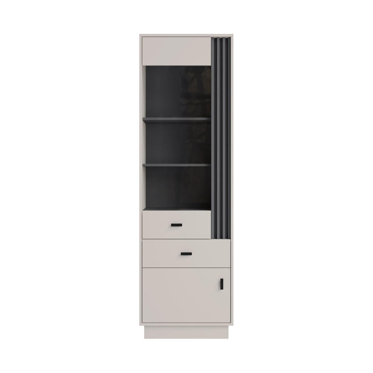 VITRINE – 60 cm – ALLMO System – Kaschmir - Kaschmir, Holzwerkstoff (60/195/40cm) - hi-markt