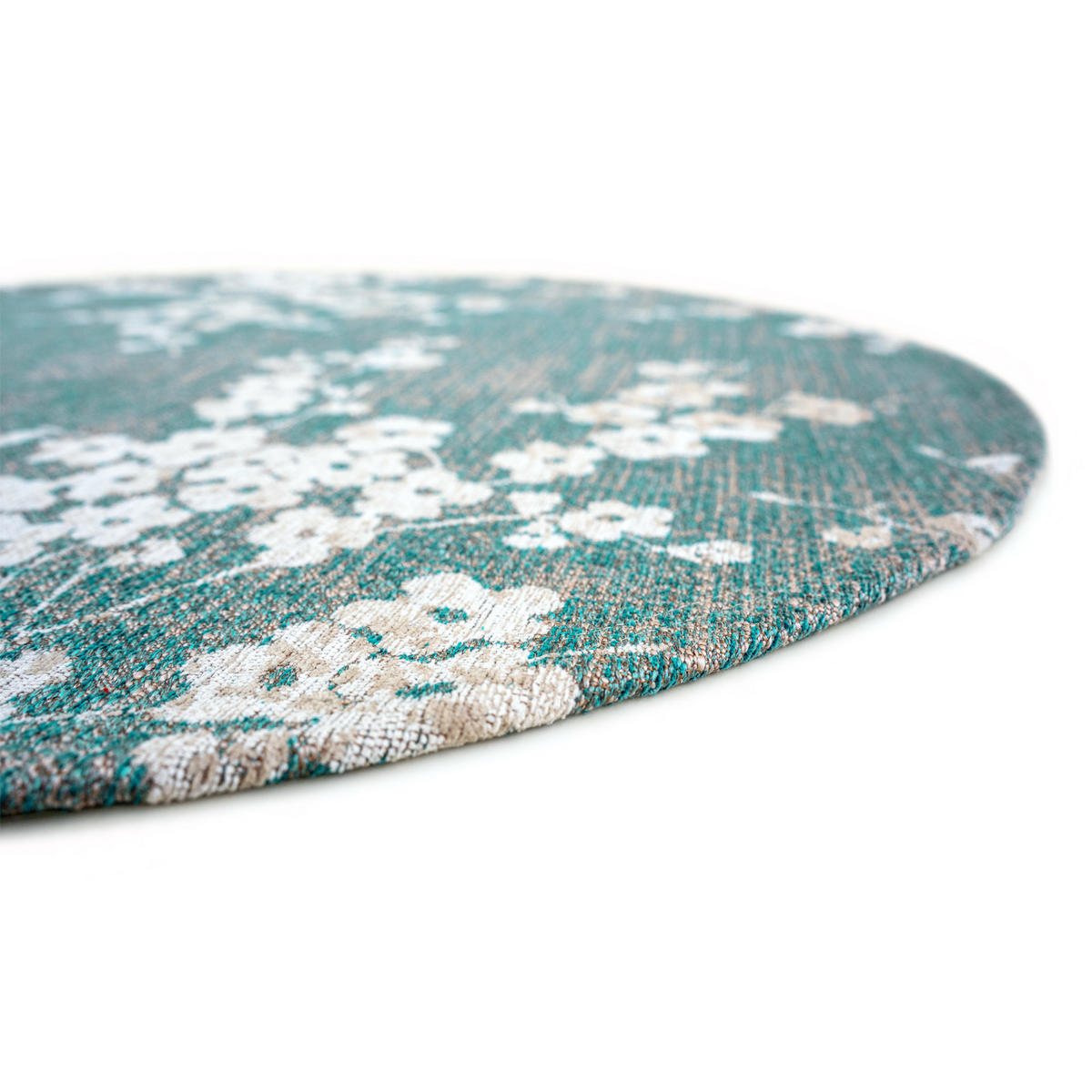 TEPPICH Lake Blue Sakura 240/240 cm - Blau, Textil (240/240cm) - Louis De Poortere