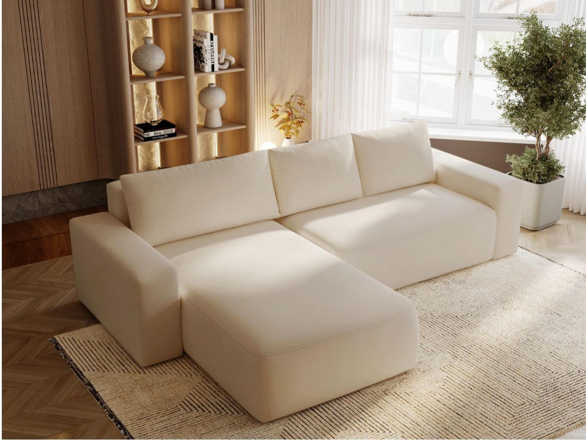 ECKSOFA Tazones Beige Links - Beige, Holz/Kunststoff (250/165cm) - Graingold