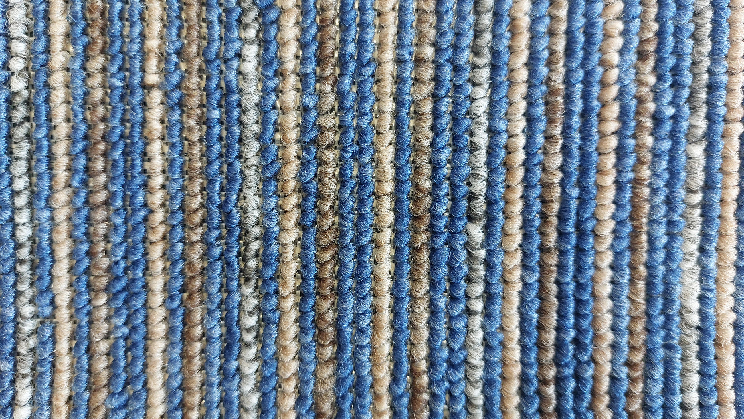 STUFENMATTE Set. 15 Stück "Rimini" Nadelfilz gestreift Blau 24 x 65 cm - Blau/Beige, Textil (24/65/4cm) - oKu-Tex