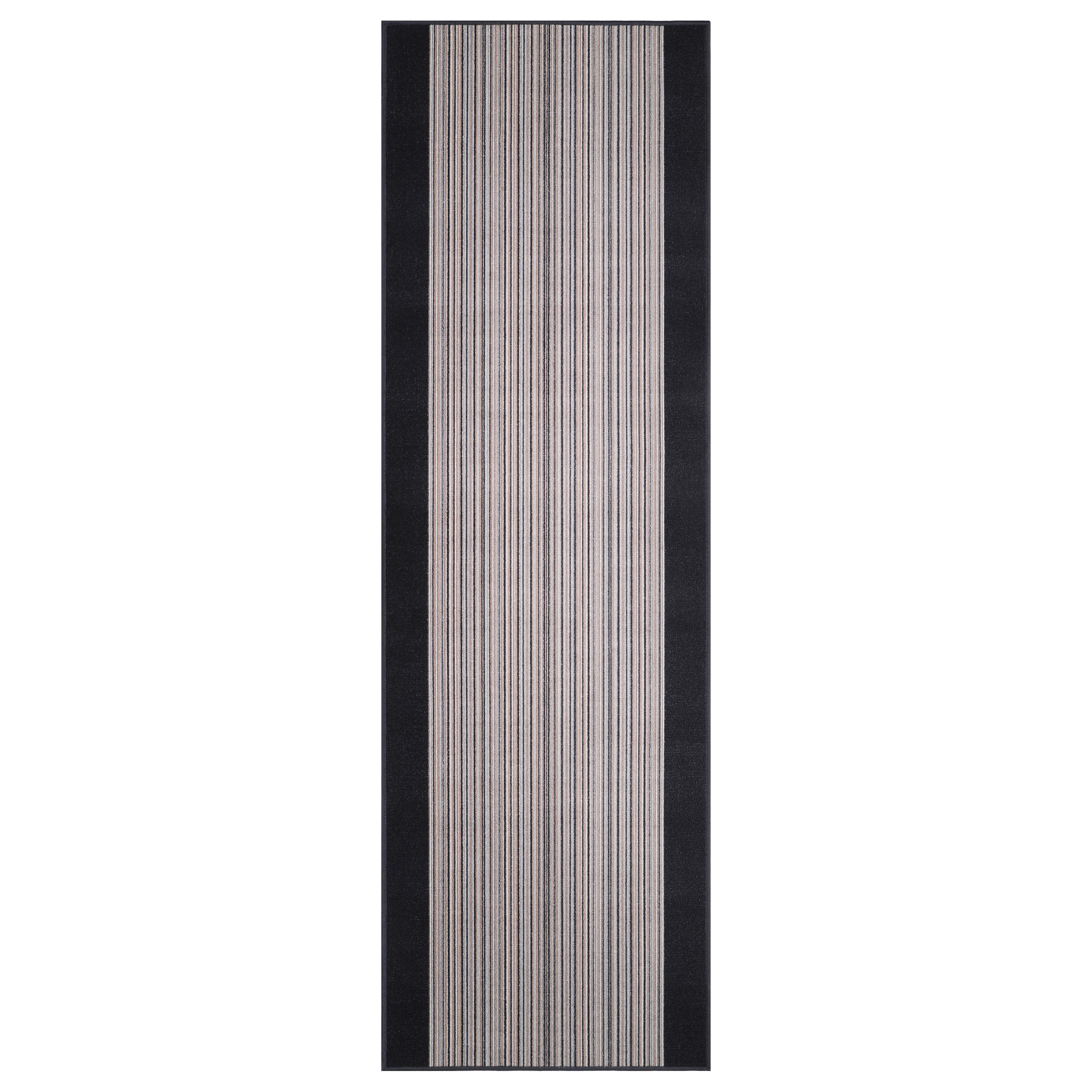 TEPPICHLÄUFER Anti-Rutsch Graphitfarben rutschfest Gummiunterlage 80/1000 cm - Graphitfarben, Textil (80/1000cm) - Tapiso