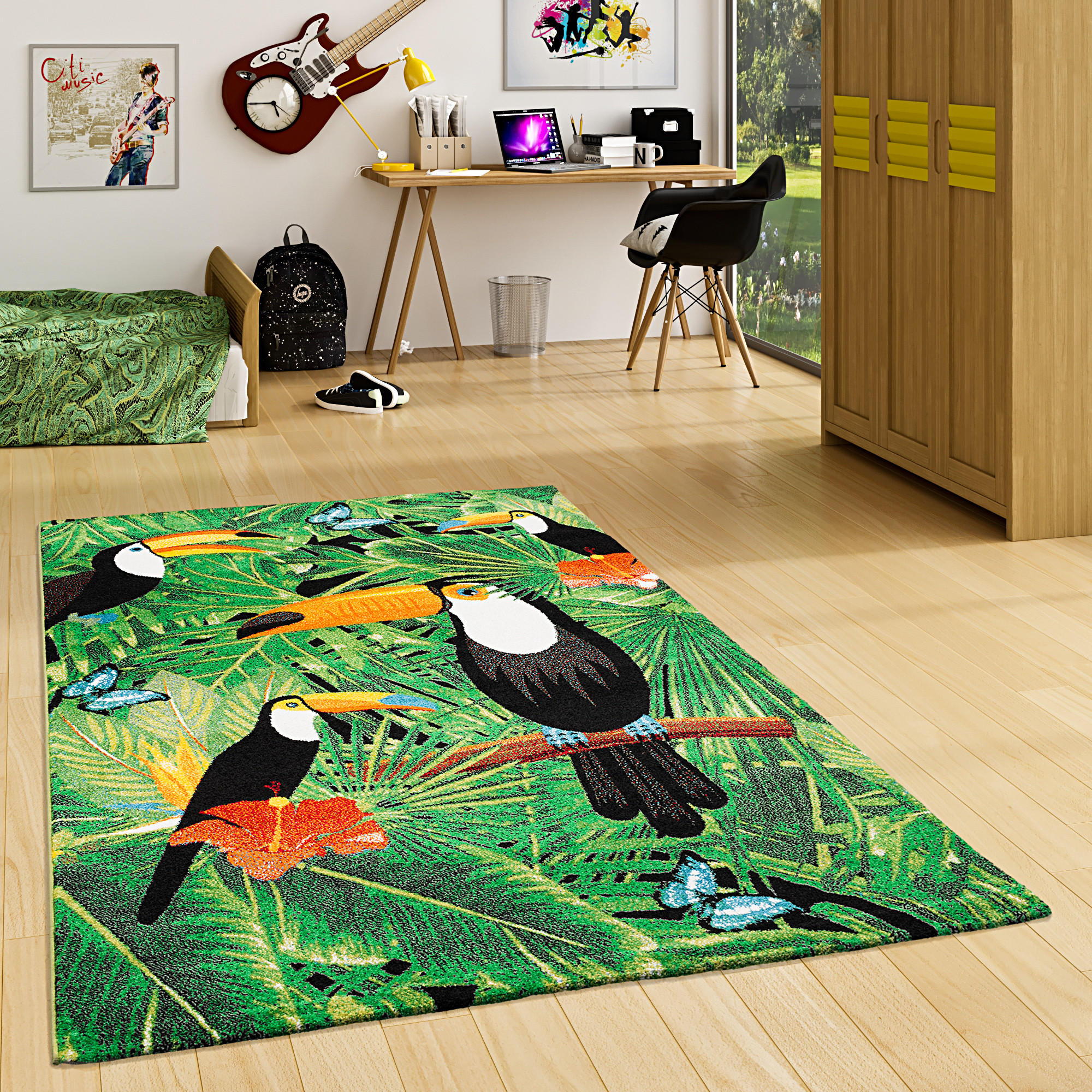 DESIGNER TEPPICH FARO TROPICAL TUKAN - Multicolor, Textil (140/200cm) - Pergamon