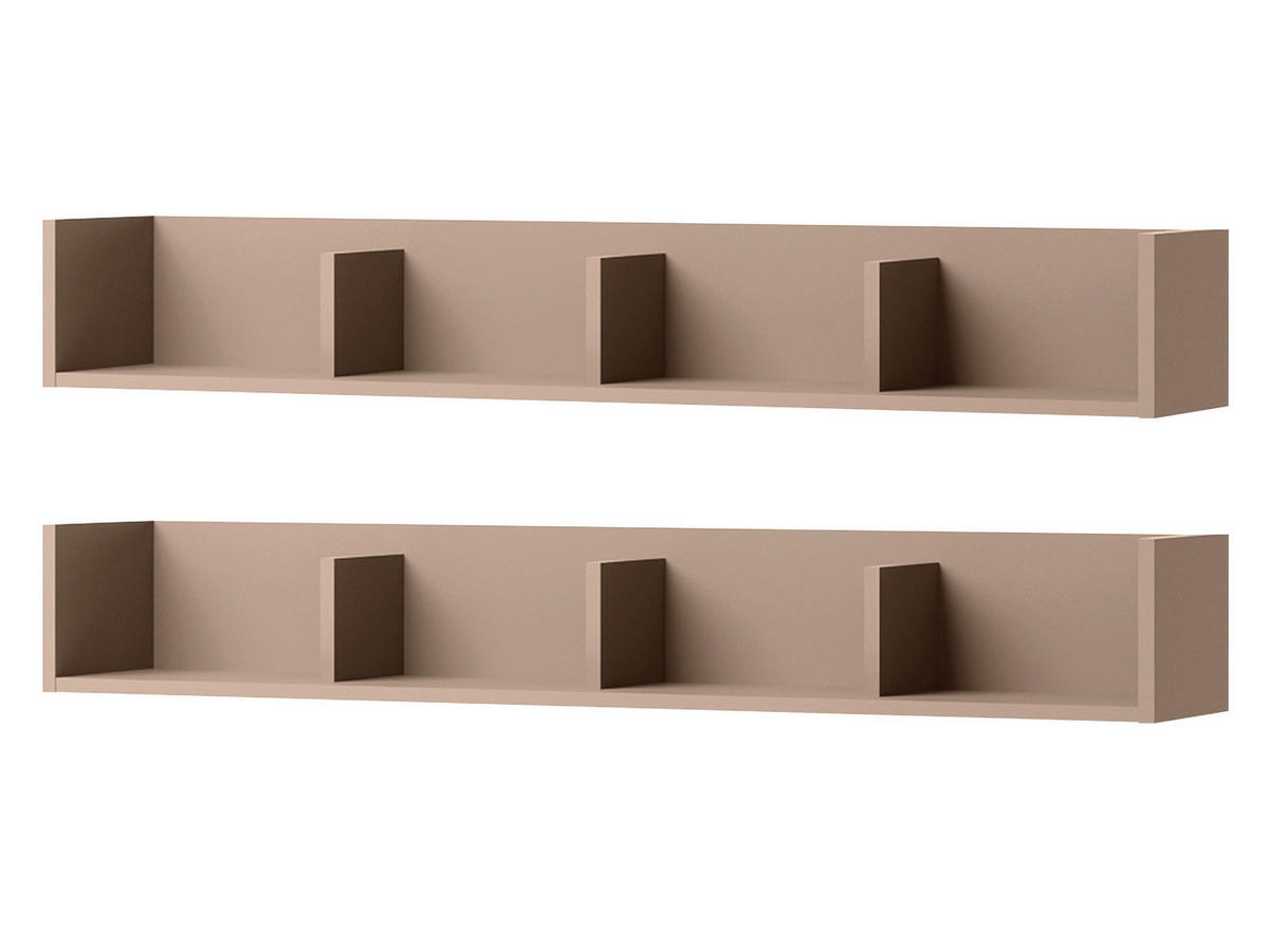 WANDBOARD-SET Sigma SG12 (2 Stück) - Trüffeleichefarben, Holzwerkstoff (129/18/22cm) - MIRJAN24