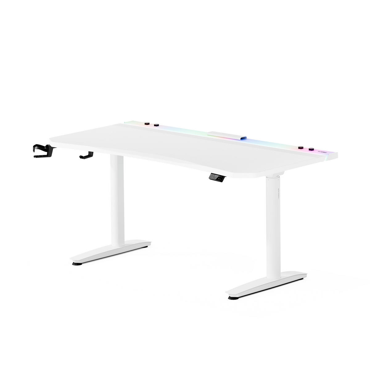 ELEKTRISCH verstellbarer Gaming-Schreibtisch X-Forge 160 x 80 cm - Weiß, Metall (70/160/72cm) - Diablo Chairs