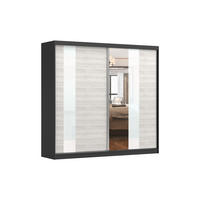 SCHIEBETÜRENSCHRANK - BEN 32 233 CM (Schwarz) - Schwarz, Holzwerkstoff (233/218/61cm) - Möblo