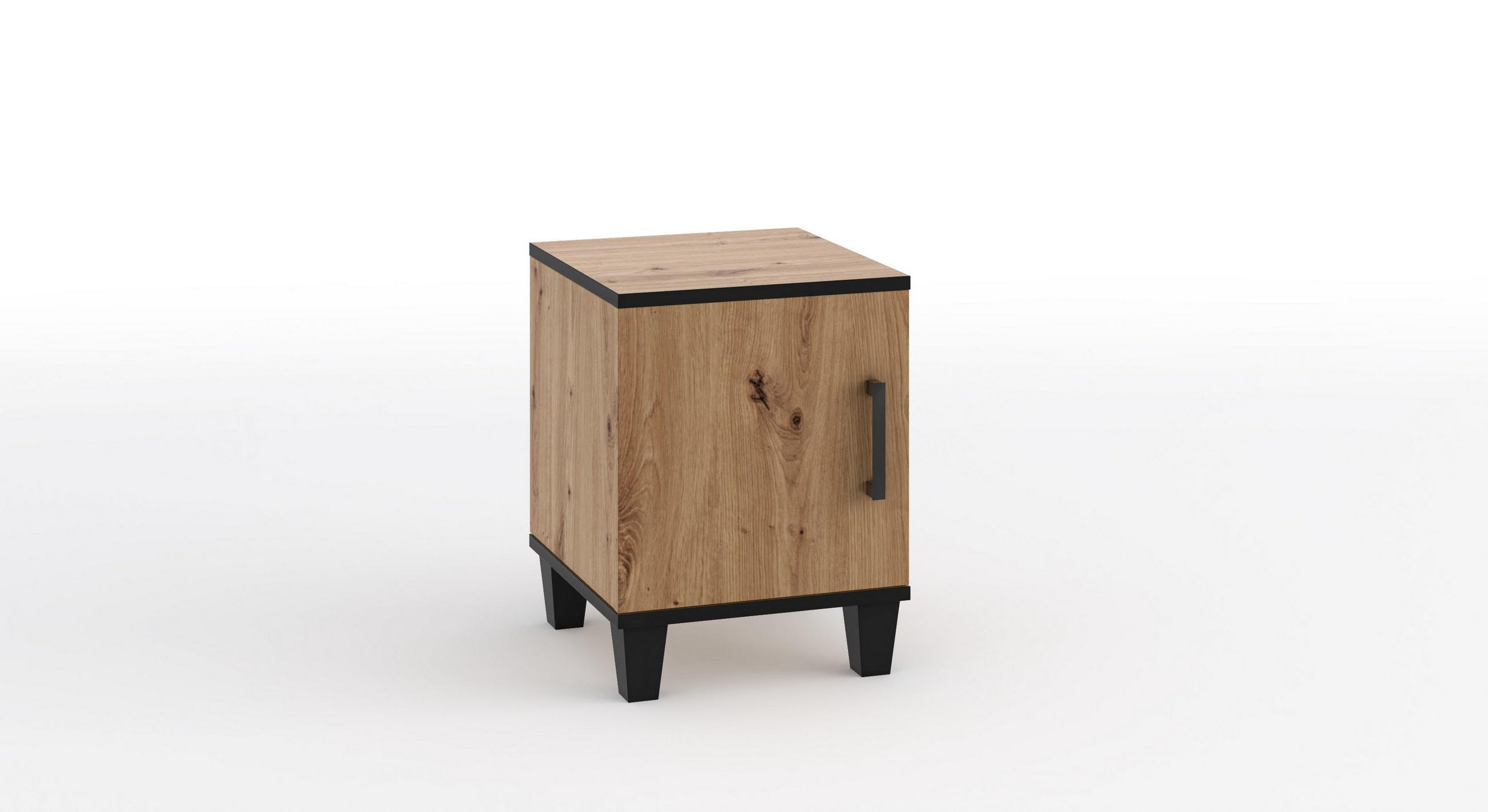 NACHTTISCH CORTEZA 40x52x40 cm Eiche Artisan - Eiche Artisan, Holzwerkstoff (40/52/40cm) - MASSENO