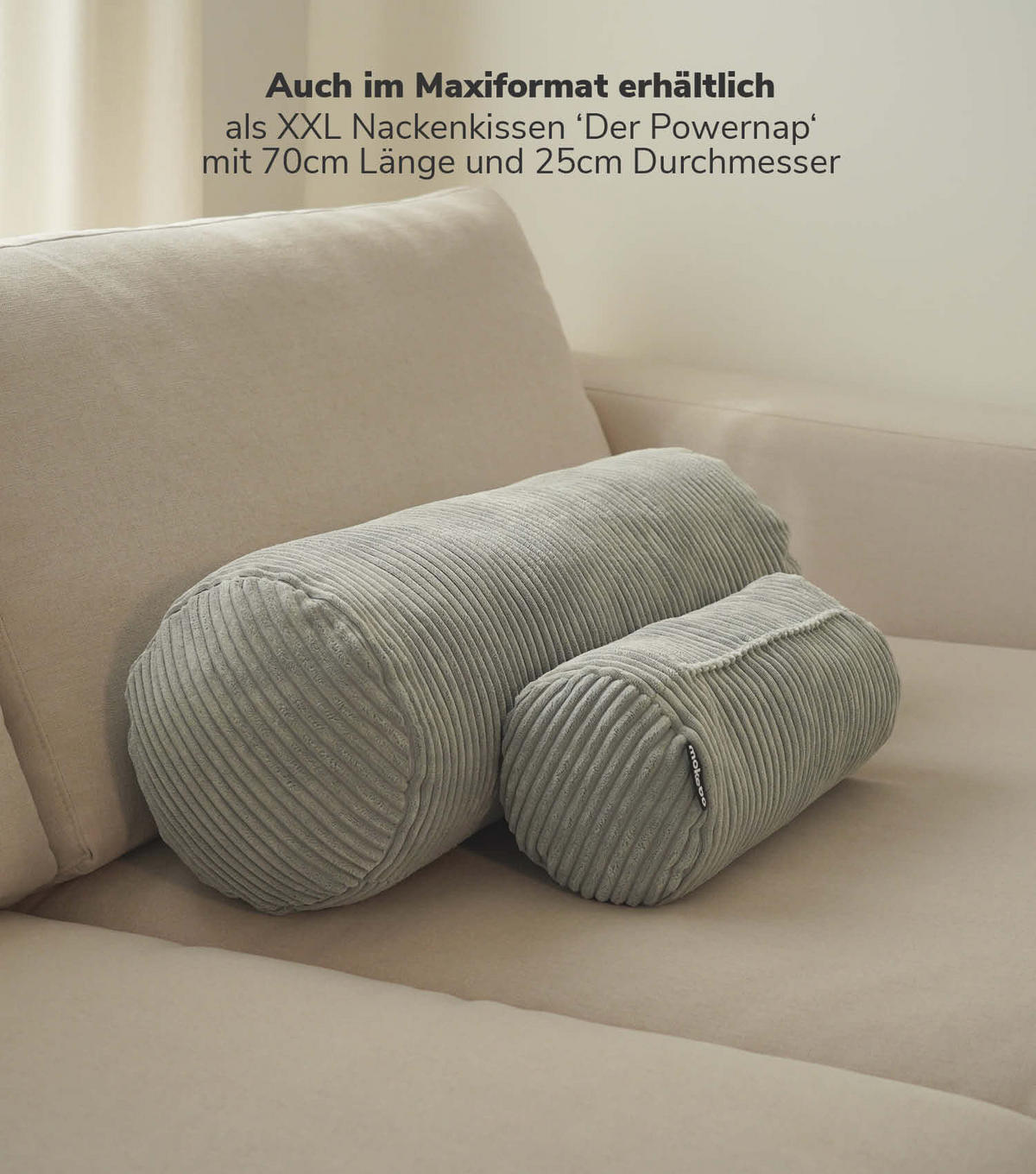 NACKENKISSEN Das Nickerchen - Pink, Textil (17.5/37cm) - Mokebo