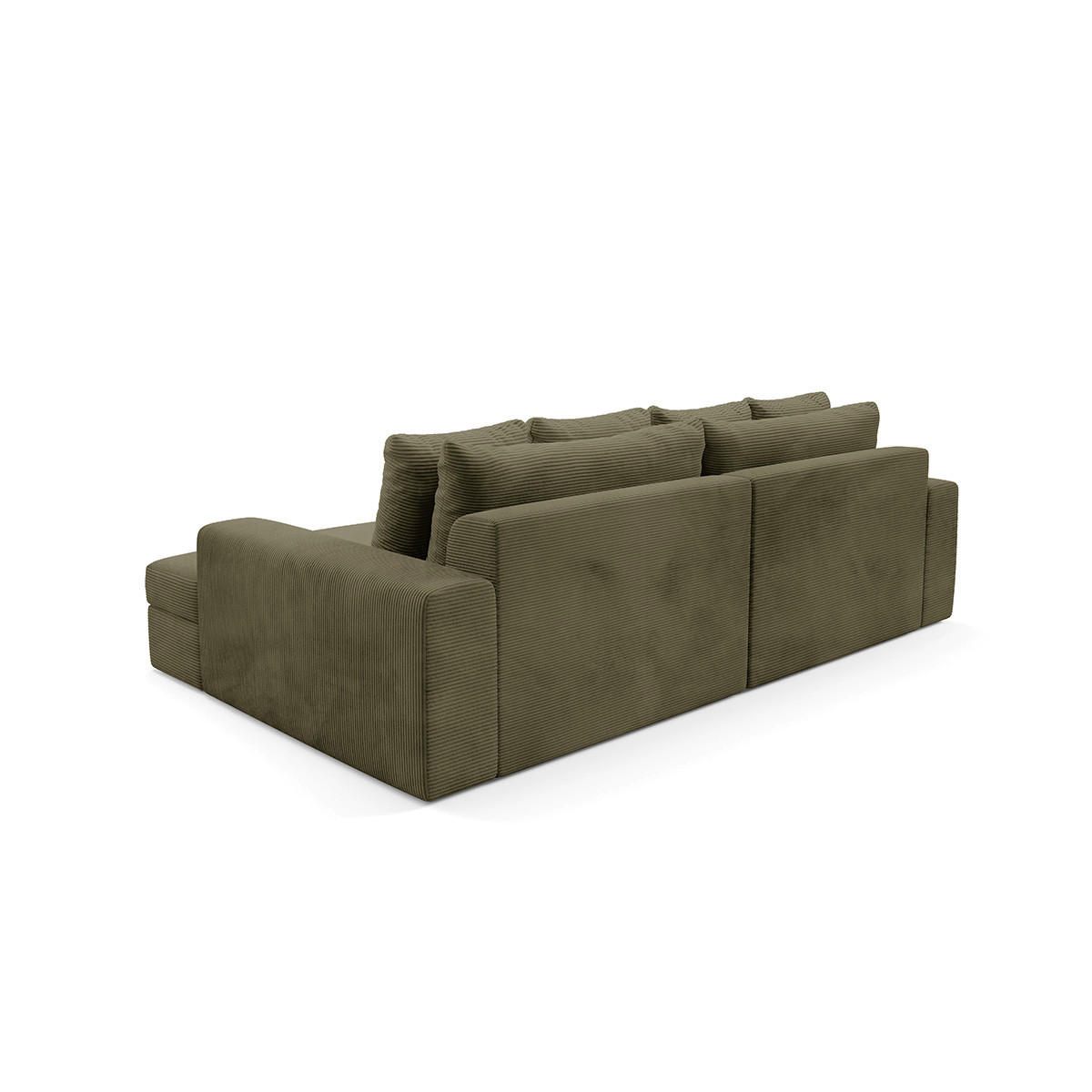 ECKSOFA Paola 3 Sitzplätze Grün - Grün, Holz (272/167cm) - Petits-meubles