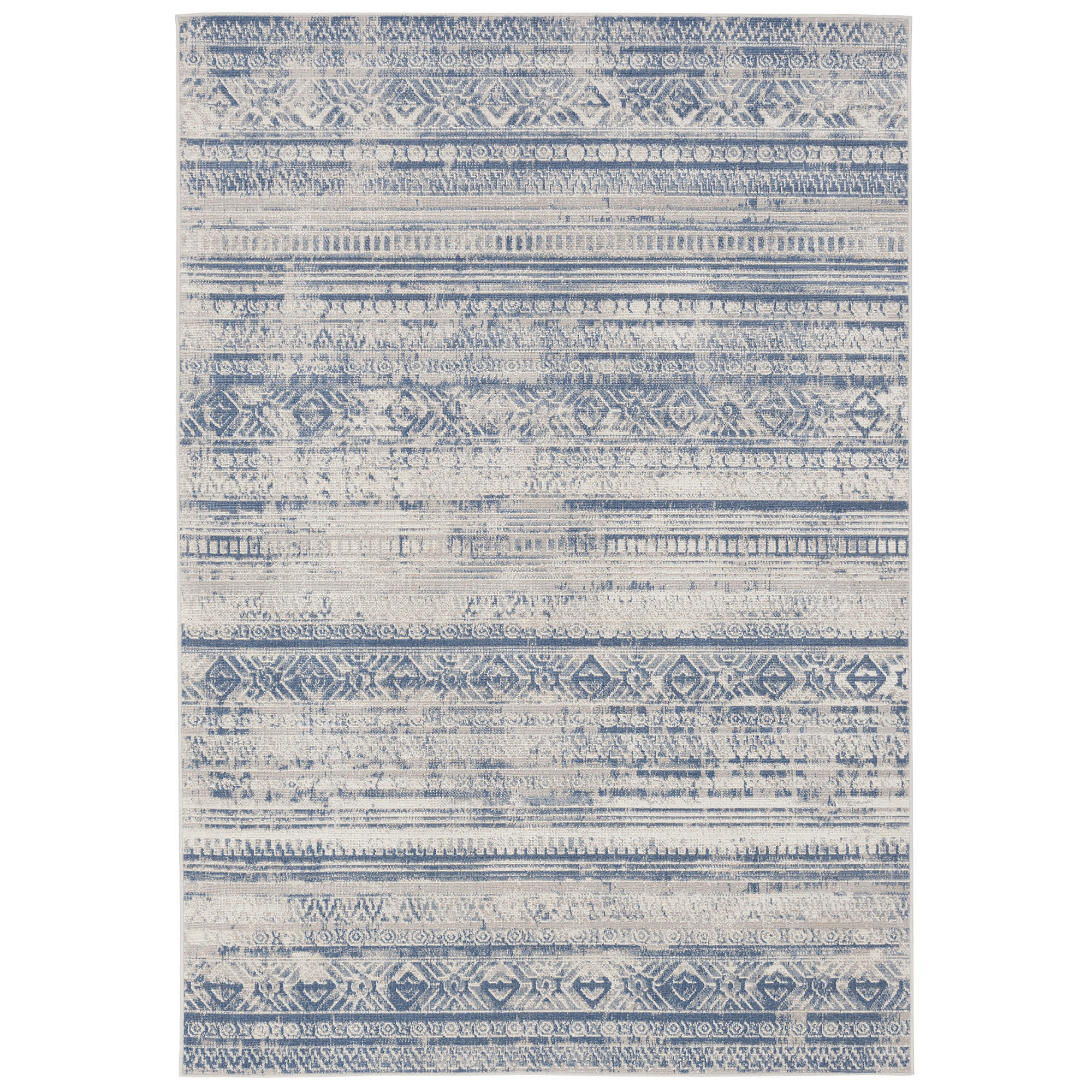 DESIGNER TEPPICH MODERNE ORIENT VINTAGE KLASSIK - Blau, Textil (80/150cm) - Pergamon