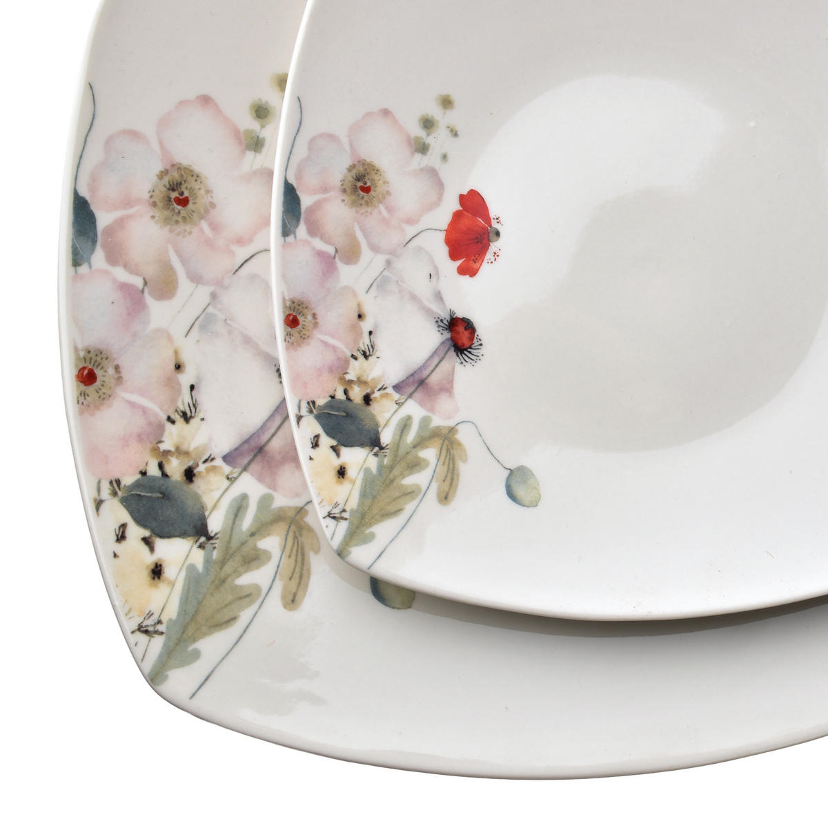 GESCHIRR-SET Lea 18-tlg Multicolor 30/30/20cm Porzellan - Multicolor, Keramik (30/20/30cm) - Mondex