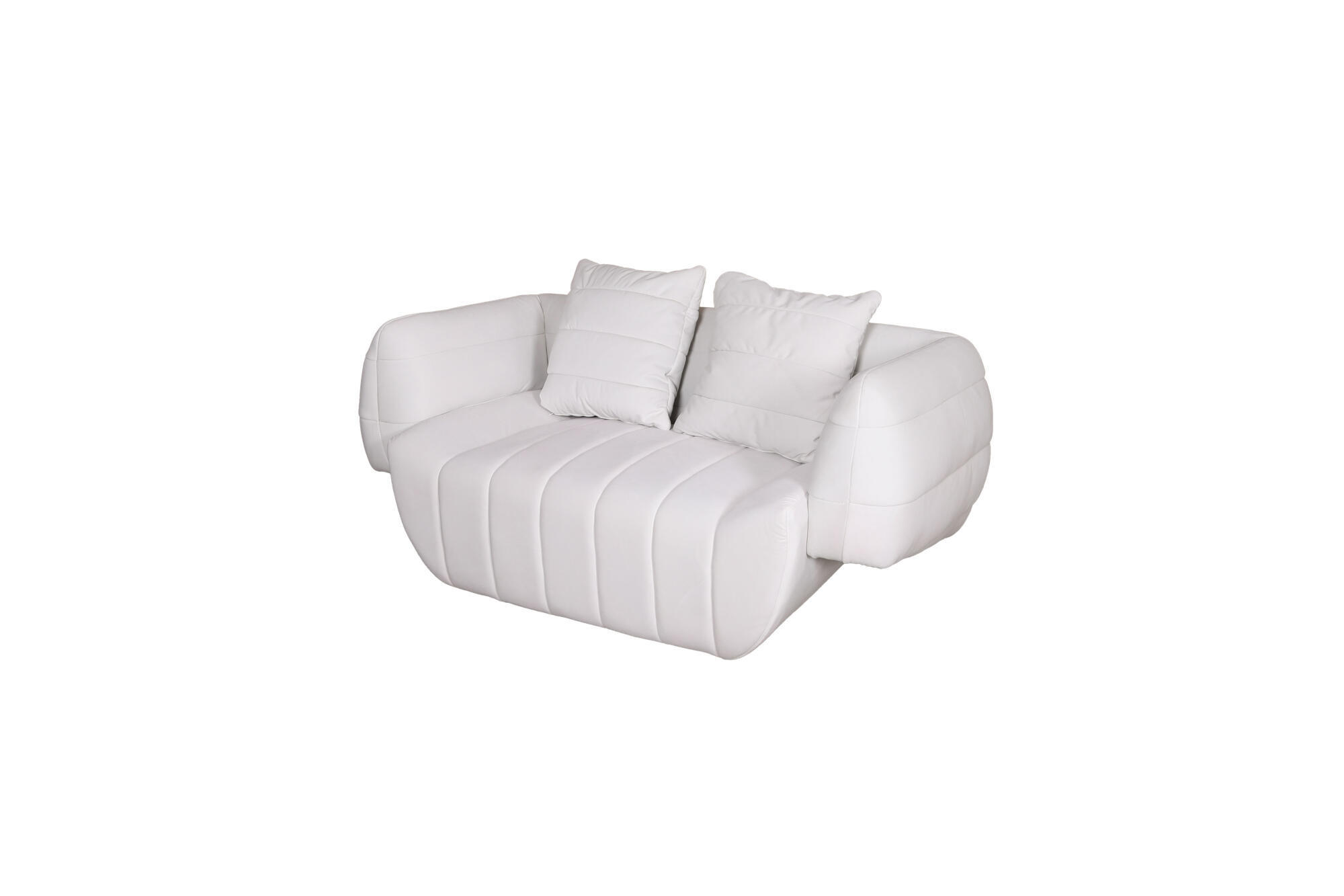 SOFA NUA Weiß 160x90x70 cm - Weiß, Textil (160/70/90cm) - FURNLUX