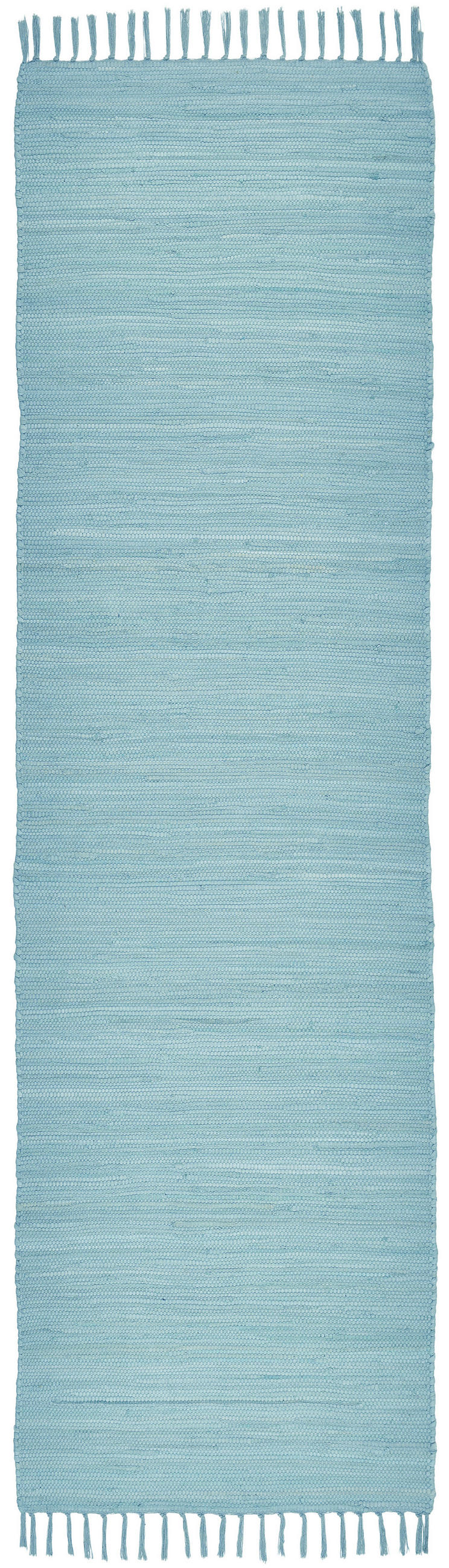 Rug and Roll Fleckerlteppich Hellblau 70x250 cm
