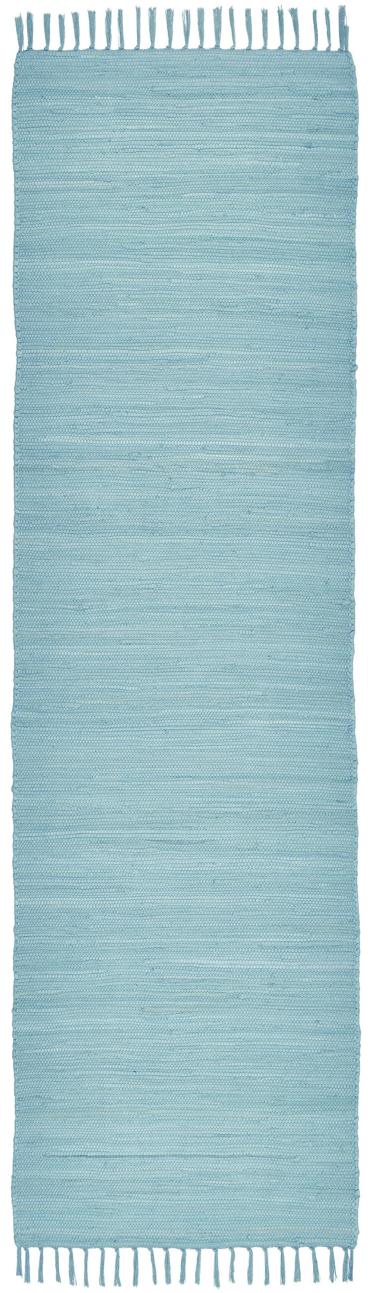 FLECKERLTEPPICH Chindi 70x250 cm - Hellblau, Textil (70/250cm) - Rug and Roll