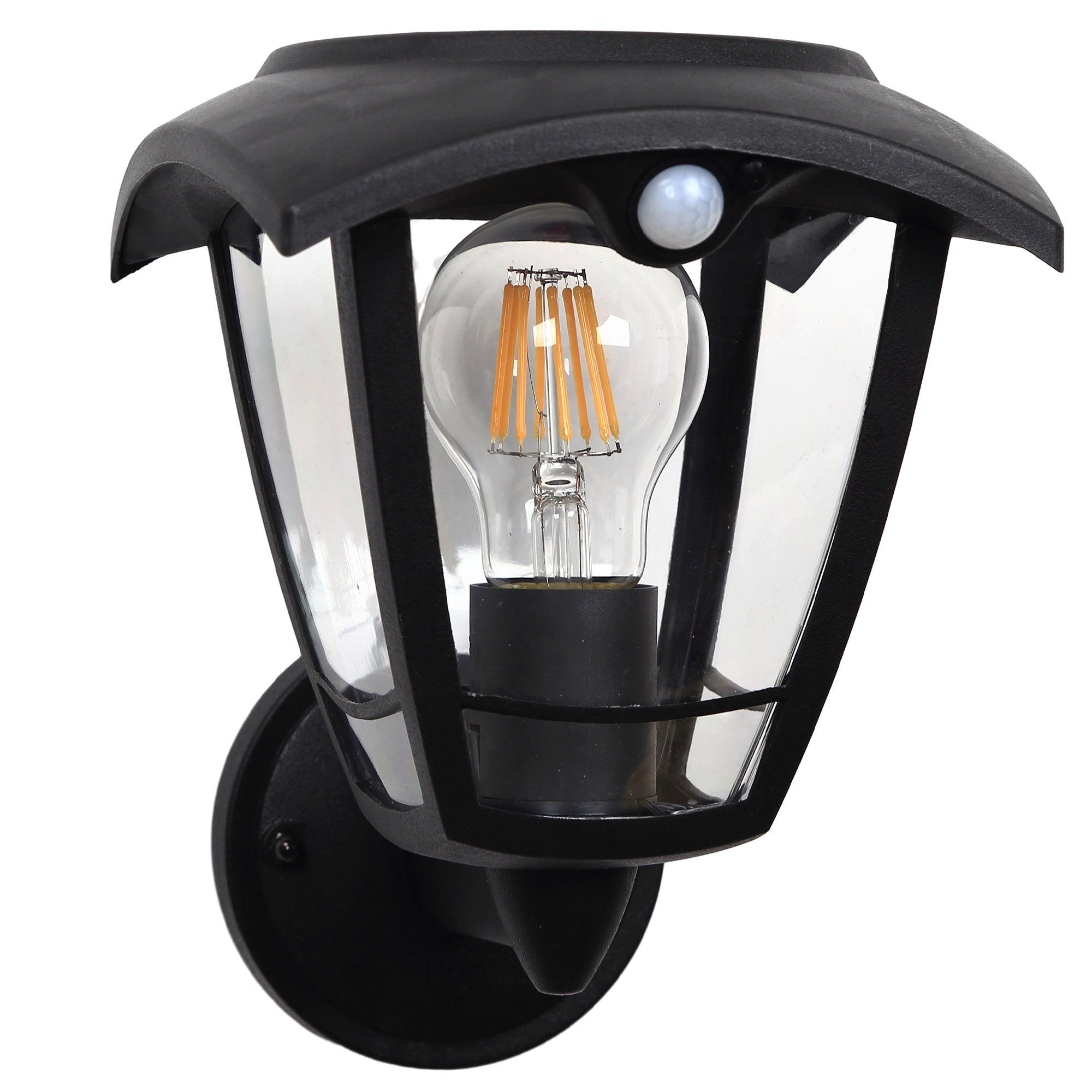 LUMAX 200LM Solar-Sensor-Wandleuchte - Schwarz, Kunststoff (17/20/22cm) - Lumisky