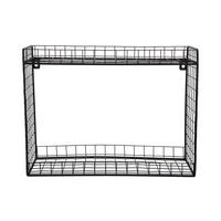 WANDREGAL Reja 40/15/30 cm - Schwarz, Metall (15/30/40cm) - Present Time