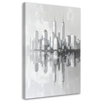 LEINWANDBILD Städte & Architektur 60x90cm - Grau, Textil (60/90cm) - Feeby